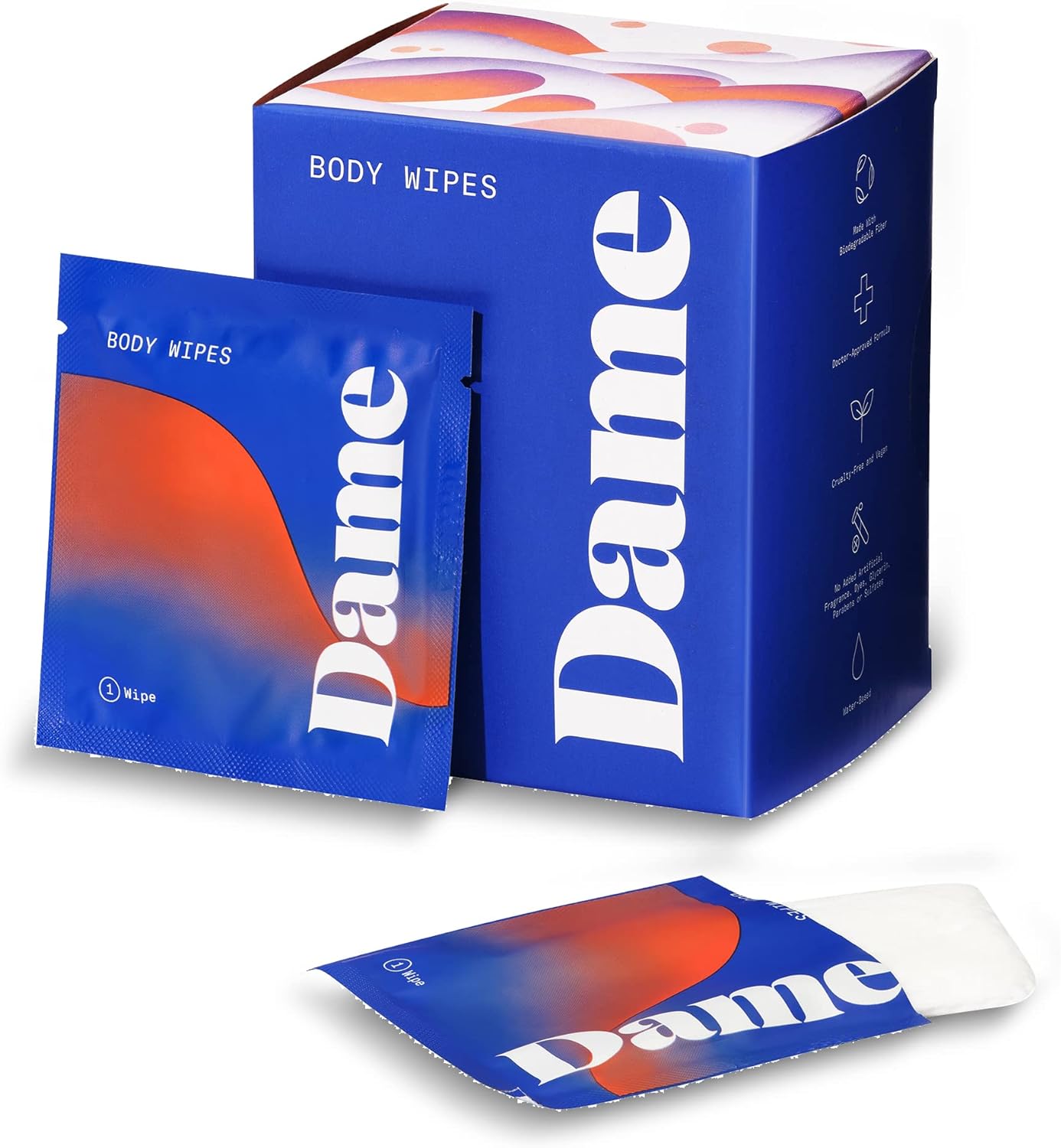 Dame Products Body Wipes – Cleansing and Nourishing – pH-Balanced Formulated